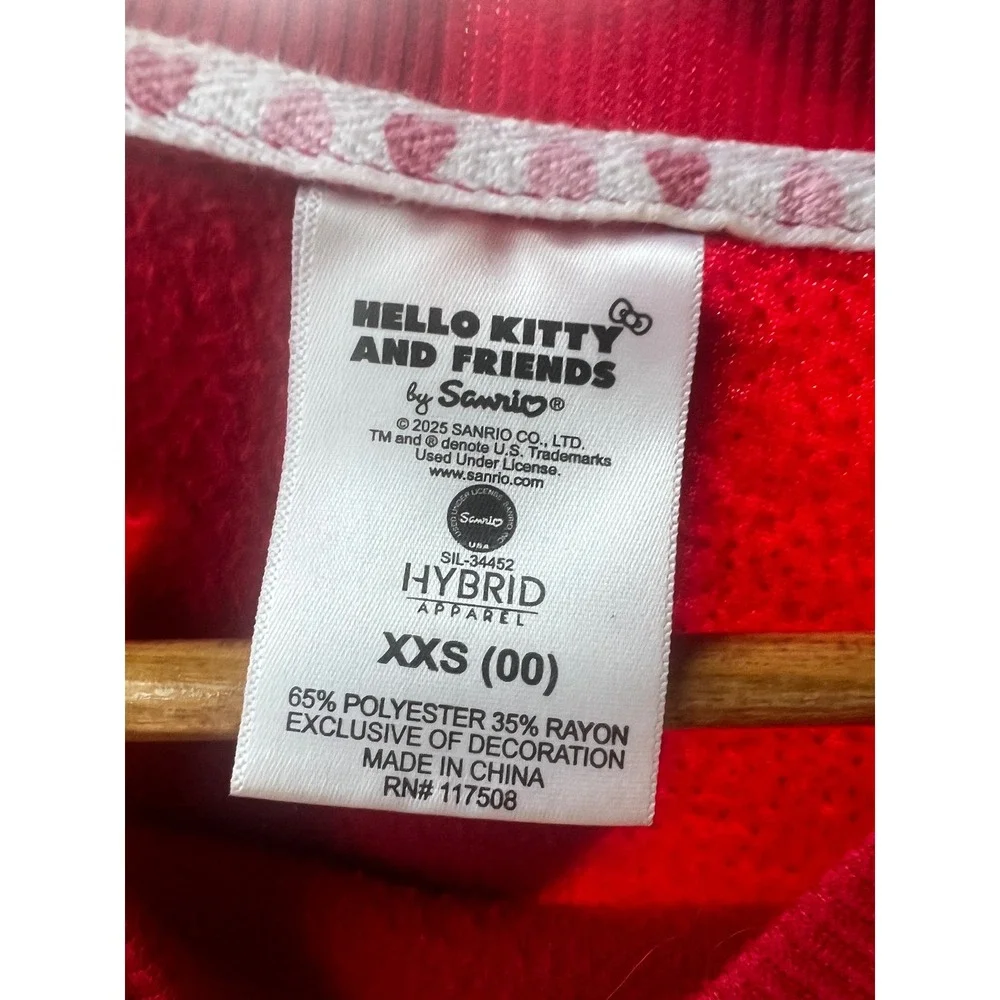 Hello Kitty and Friends Sanrio Red Heart Graphic Sweatshirt XXS SIL-34452